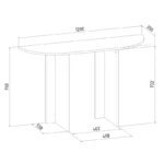 Κονσόλα Cortado χρώμα καρυδί 120x35x75εκ.