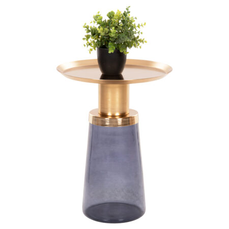 ΒΟΗΘΗΤΙΚΟ ΤΡΑΠΕΖΑΚΙ BALLIN HM9725 ΜΠΛΕ ΓΥΑΛΙ-ΧΡΥΣΟ ΜΕΤΑΛΛΟ Φ37