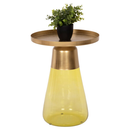 ΒΟΗΘΗΤΙΚΟ ΤΡΑΠΕΖΑΚΙ VALERY HM9732 ΠΡΑΣΙΝΟ ΓΥΑΛΙ-ΧΡΥΣΟ ΜΕΤΑΛΛΟ Φ39