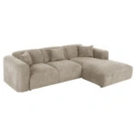 ΚΑΝΑΠΕΣ ΓΩΝΙΑ BRICKEN HM3275.01R ΜΠΕΖ ΥΦΑΣΜΑ 110-282x98-160x72Υεκ.