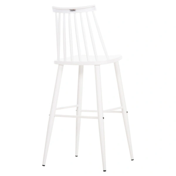 ΣΚΑΜΠΟ ΜΠΑΡ ΨΗΛΟ VANESSA HM8459.11 ΛΕΥΚΟ PP & ΛΕΥΚΑ ΜΕΤΑΛ.ΠΟΔΙΑ 47x48,5x107Υεκ.