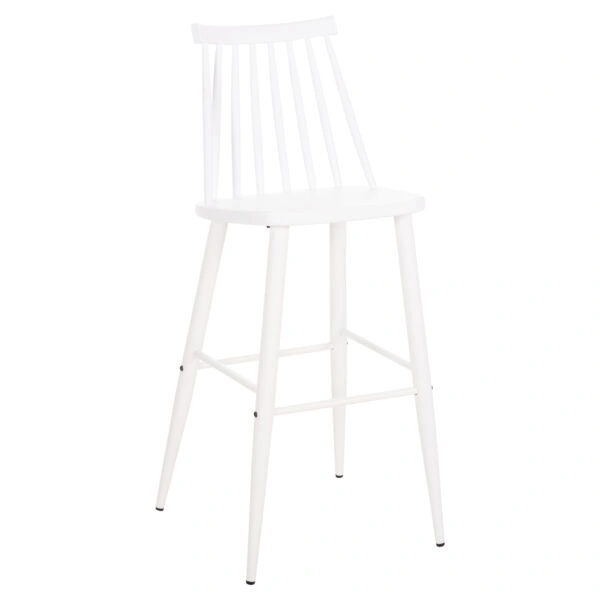 ΣΚΑΜΠΟ ΜΠΑΡ ΨΗΛΟ VANESSA HM8459.11 ΛΕΥΚΟ PP & ΛΕΥΚΑ ΜΕΤΑΛ.ΠΟΔΙΑ 47x48,5x107Υεκ.