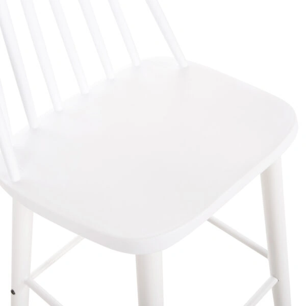 ΣΚΑΜΠΟ ΜΠΑΡ ΨΗΛΟ VANESSA HM8459.11 ΛΕΥΚΟ PP & ΛΕΥΚΑ ΜΕΤΑΛ.ΠΟΔΙΑ 47x48,5x107Υεκ.