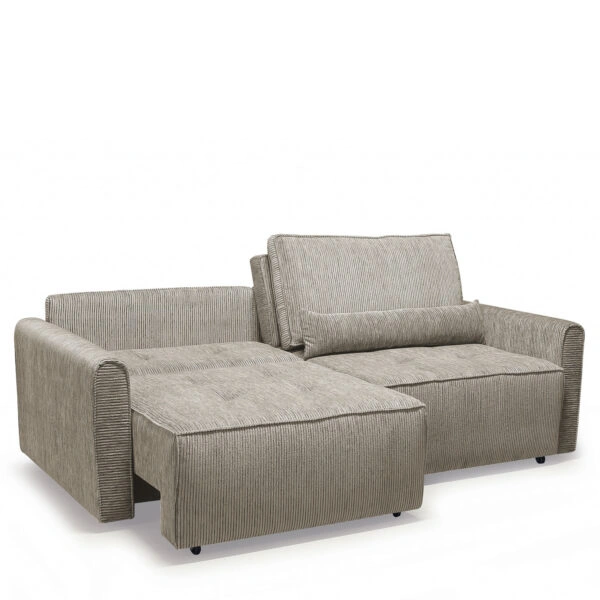 Καναπές Κρεβάτι Τριθέσιος SHELBY Μπεζ 215x110x90cm