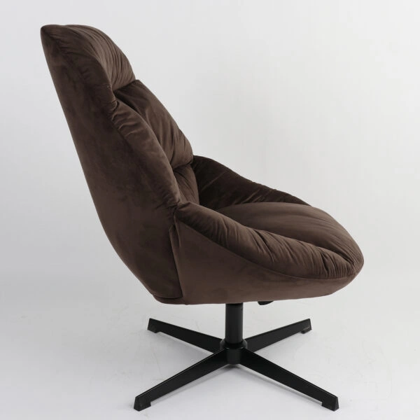 Πολυθρόνα CHANTIERI Καφέ Ύφασμα/Μέταλλο 94x71x83cm