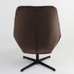 Πολυθρόνα CHANTIERI Καφέ Ύφασμα/Μέταλλο 94x71x83cm