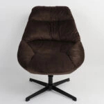 Πολυθρόνα CHANTIERI Καφέ Ύφασμα/Μέταλλο 94x71x83cm