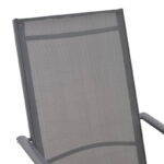 Πολυθρόνα Candor ανθρακί μέταλλο και γκρι textilene 51.5x63.5x107εκ