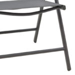 Πολυθρόνα Candor ανθρακί μέταλλο και γκρι textilene 51.5x63.5x107εκ