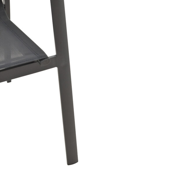 Πολυθρόνα κήπου Dashiell αλουμίνιο μαύρο textilene μαύρο 71x58x94εκ