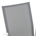 Πολυθρόνα κήπου Dashiell αλουμίνιο λευκό textilene γκρι 71x58x94εκ