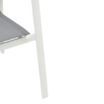 Πολυθρόνα κήπου Dashiell αλουμίνιο λευκό textilene γκρι 71x58x94εκ