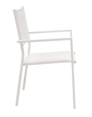 Τραπεζαρία Zacreta- Nares σετ 5τεμ  λευκό αλουμίνιο και plywood σε φυσικό χρώμα 180x90x72.5εκ