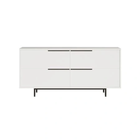 Μπουφές ArteLibre CARTMEL Λευκό Μοριοσανίδα/Μέταλλο 44.5x160x74.3cm