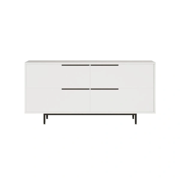 Μπουφές CARTMEL Λευκό Μοριοσανίδα/Μέταλλο 44.5x160x74.3cm