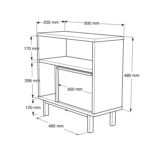 Βοηθητικό Τραπεζάκι  SHALDON Λευκό Μοριοσανίδα/Μέταλλο 60x25.5x60cm