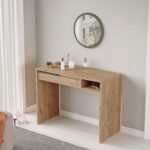 Τουαλέτα DEVON Φυσικό Μοριοσανίδα/Μέταλλο/Γυαλί 100x44.5x75cm