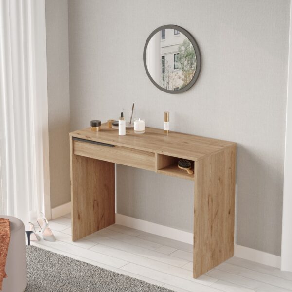 Τουαλέτα DEVON Φυσικό Μοριοσανίδα/Μέταλλο/Γυαλί 100x44.5x75cm