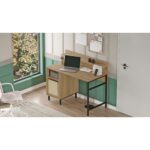 Γραφείο WING Φυσικό Μοριοσανίδα/Μέταλλο 60x120x99.8cm