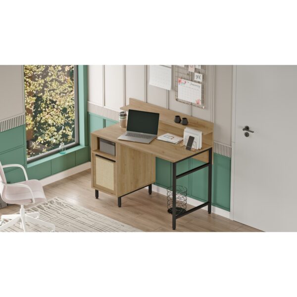 Γραφείο WING Φυσικό Μοριοσανίδα/Μέταλλο 60x120x99.8cm