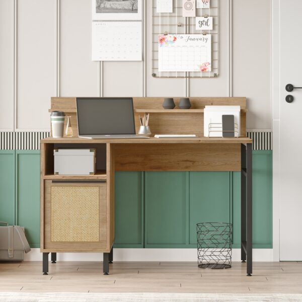 Γραφείο WING Φυσικό Μοριοσανίδα/Μέταλλο 60x120x99.8cm