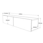 Έπιπλο Τηλεόρασης BERKSHIRE Πεύκο Μοριοσανίδα 140x31.6x29.6cm