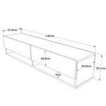 Έπιπλο Τηλεόρασης  SOLVA Πεύκο Μοριοσανίδα 140x31.6x29.6cm