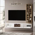 Σύνθετο  BROMLEY Λευκό/Καφέ Μοριοσανίδα 174.6x27.3x145cm