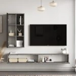 Σύνθετο ANERLEY Σκούρο Καφέ/Γκρι Με Εφέ Τσιμέντο Μοριοσανίδα 174.6x27.3x25cm/48.2x22x97.6cm