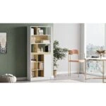 Βιβλιοθήκη BERRYLANDS Λευκό/Φυσικό Μοριοσανίδα 75.6x25x170cm