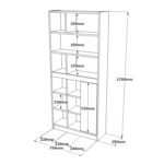 Βιβλιοθήκη BERRYLANDS Λευκό/Φυσικό Μοριοσανίδα 75.6x25x170cm