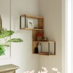 Ράφι Τοίχου DOLLIS Πεύκο Μοριοσανίδα/Μέταλλο 53.4x19.5x85.2cm