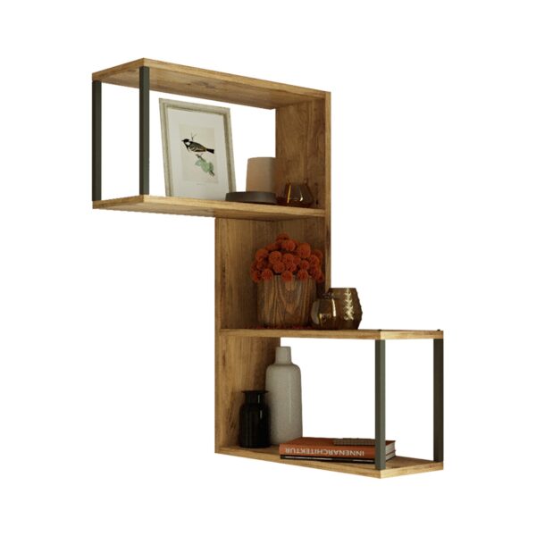 Ράφι Τοίχου DOLLIS Πεύκο Μοριοσανίδα/Μέταλλο 53.4x19.5x85.2cm