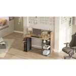 Γραφείο  FIFE Φυσικό/Ανθρακί Μοριοσανίδα/Μελαμίνη 124x58x98cm