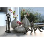 Βάζο Ασημί Κεραμικό Φ9x15cm Σε 3 Σχέδια