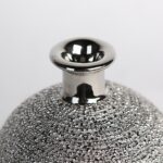 Βάζο Ασημί Κεραμικό Φ9x15cm Σε 3 Σχέδια