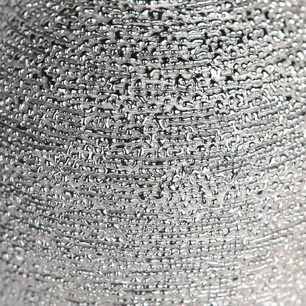 Βάζο Ασημί Κεραμικό Φ9x15cm Σε 3 Σχέδια