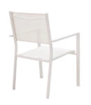 Τραπεζαρία Zacreta-Nares σετ 7τεμ αλουμίνιο-textilene σε λευκή απόχρωση