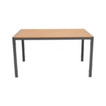 Τραπεζαρία Mabu-Nares σετ 5τεμ  ανθρακί αλουμίνιο και plywood σε φυσικό χρώμα 140x80x72.5εκ