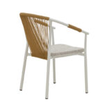 Τραπεζαρία Kliton - Convince σετ 5τεμ αλουμίνιο σε λευκή απόχρωση 80x80x74εκ