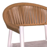 Τραπεζαρία Kliton - Elation σετ 5τεμ αλουμίνιο σε λευκή απόχρωση 80x80x74εκ