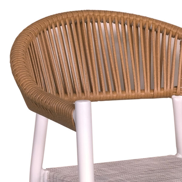 Τραπεζαρία Kliton - Elation σετ 5τεμ αλουμίνιο σε λευκή απόχρωση 80x80x74εκ