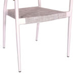 Τραπεζαρία Kliton - Elation σετ 5τεμ αλουμίνιο σε λευκή απόχρωση 80x80x74εκ