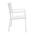 Τραπεζαρία Zacreta- Kliton σετ 3τεμ αλουμίνιο σε λευκή απόχρωση 80x80x74εκ