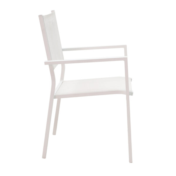 Τραπεζαρία Zacreta- Kliton σετ 3τεμ αλουμίνιο σε λευκή απόχρωση 80x80x74εκ