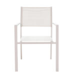 Τραπεζαρία Zacreta- Kliton σετ 3τεμ αλουμίνιο σε λευκή απόχρωση 80x80x74εκ