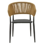 Τραπεζαρία Kliton-Raven σετ 3τεμ αλουμίνιο σε ανθρακί απόχρωση 80x80x74εκ