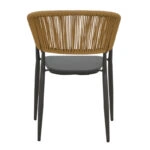 Τραπεζαρία Kliton-Raven σετ 3τεμ αλουμίνιο σε ανθρακί απόχρωση 80x80x74εκ