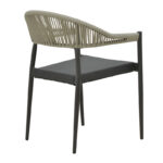 Τραπεζαρία Kliton- Elation σετ 3τεμ  αλουμίνιο σε ανθρακί απόχρωση 80x80x74εκ