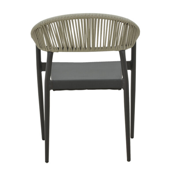 Τραπεζαρία Kliton- Elation σετ 3τεμ  αλουμίνιο σε ανθρακί απόχρωση 80x80x74εκ